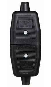 10A 3 Pin Lead Connector - Black 