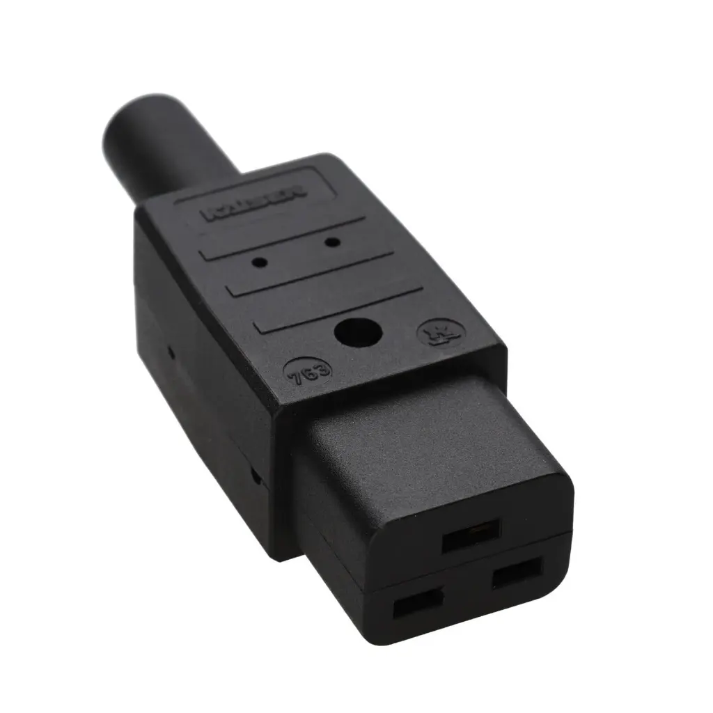 Rewireable C19 IEC 16A 250V Screw Terminal Power Cable Connector 42-0502